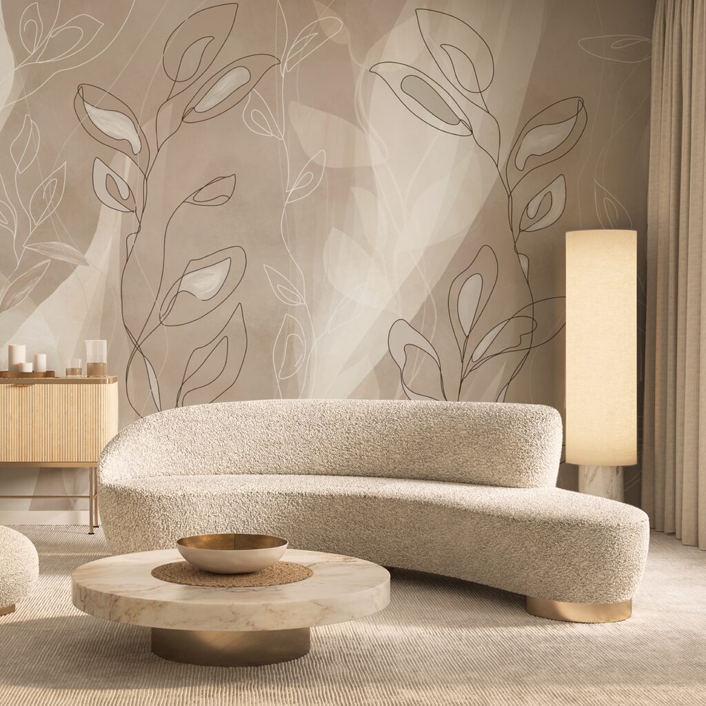 Měkké linie na jemném pozadí