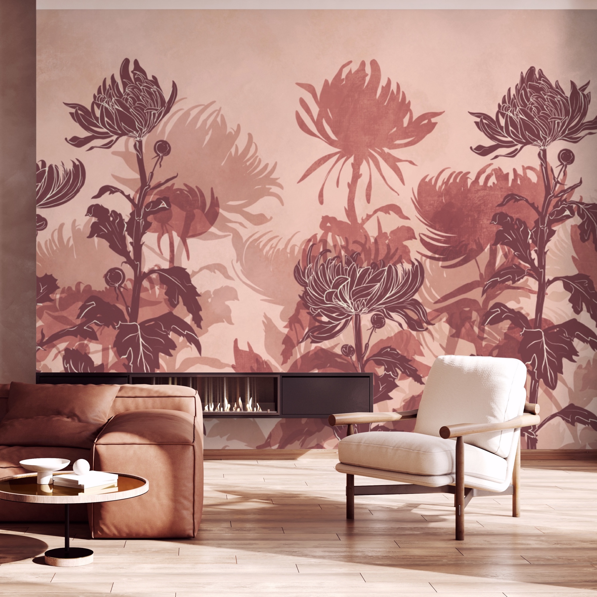 Kresba květin a listů