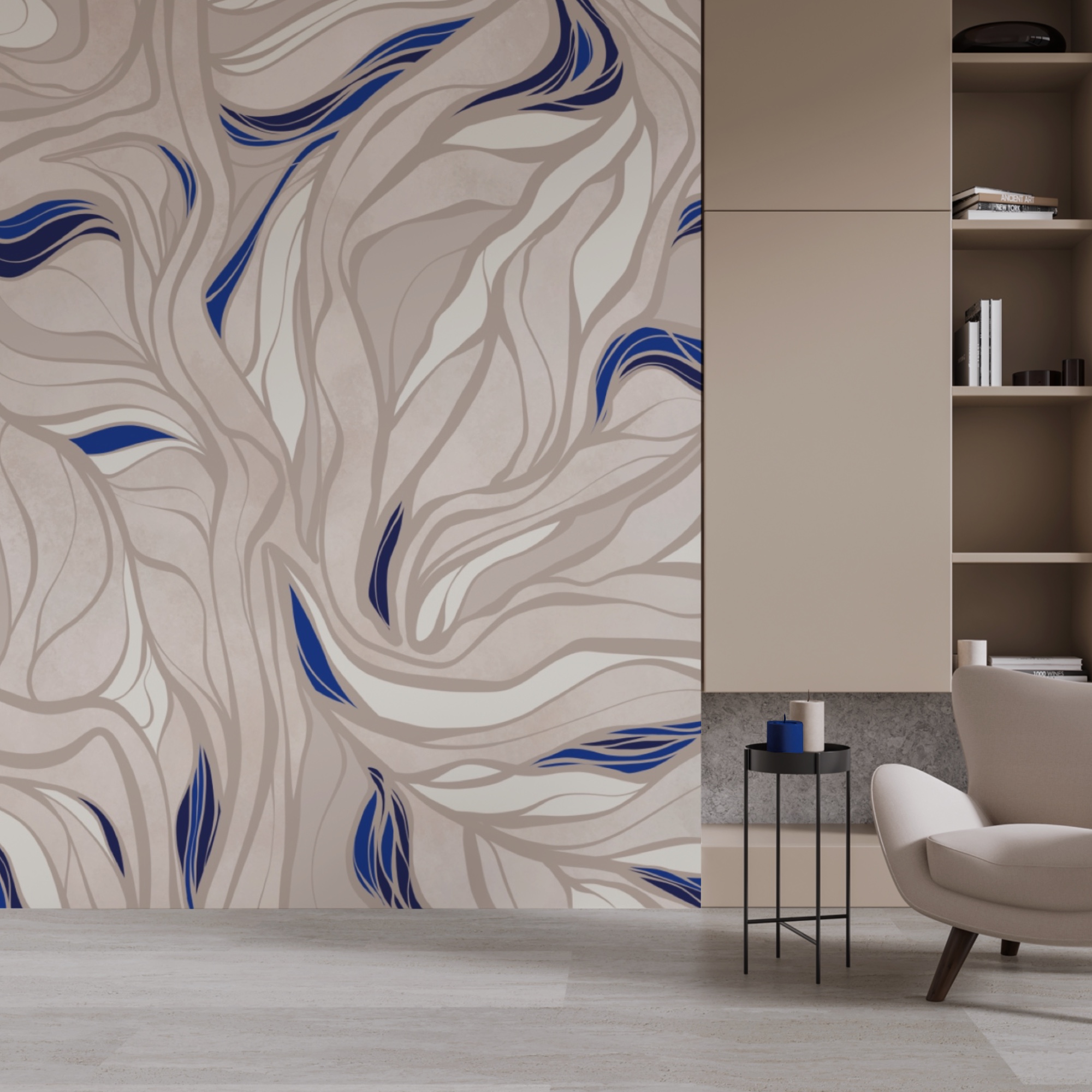 Vzor modrých a bílých čar