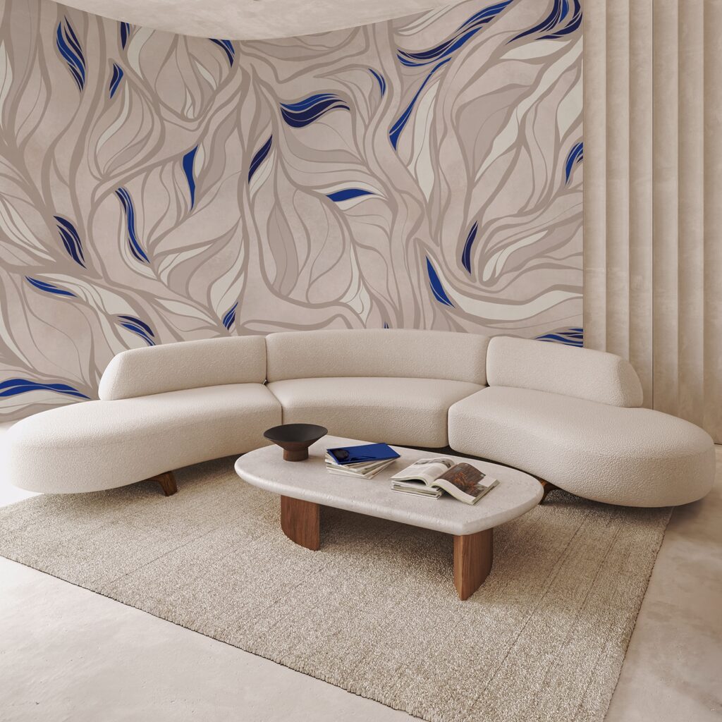 Vzor modrých a bílých čar