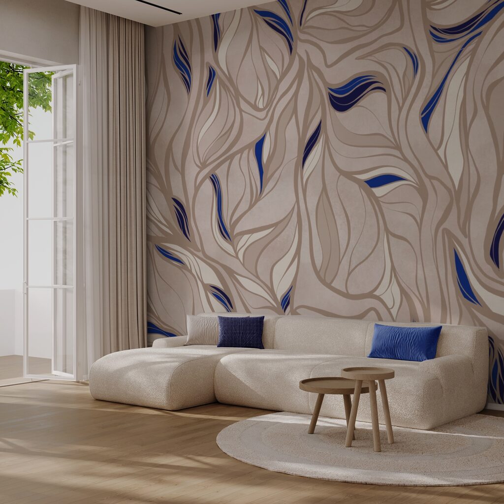 Vzor modrých a opálených čar