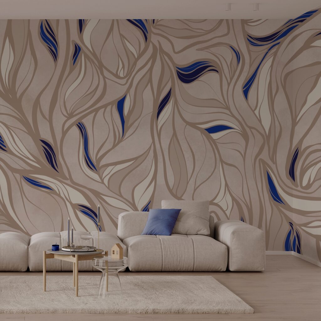 Vzor modrých a opálených čar