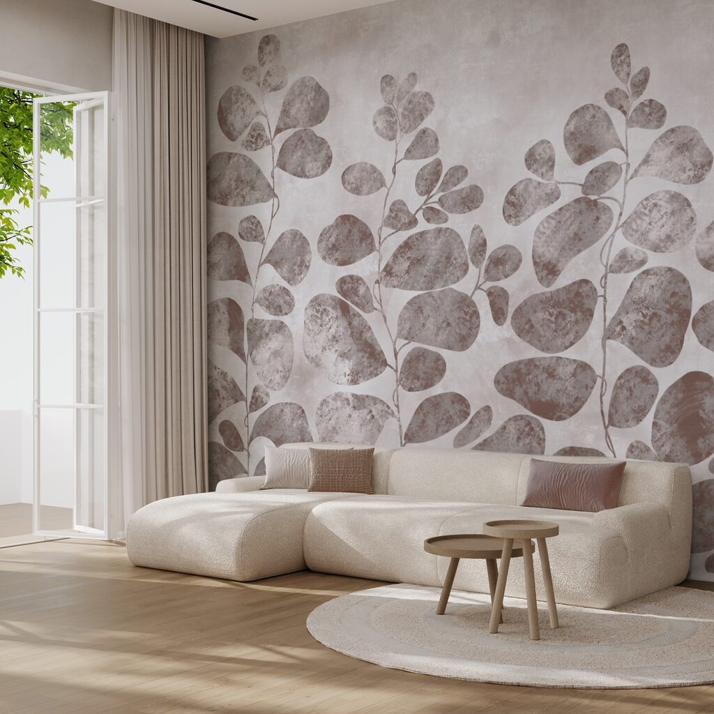 Měkké listy na tlumeném pozadí