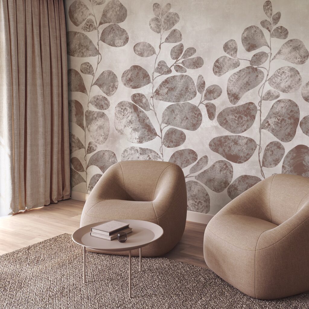 Měkké listy na tlumeném pozadí