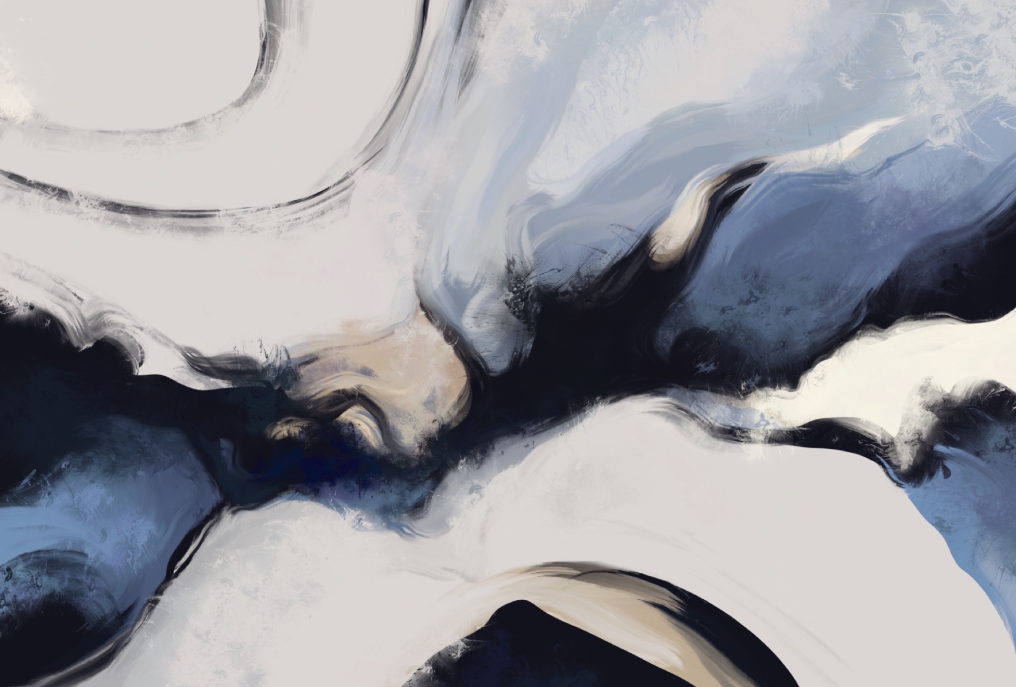 Abstract waves in soft tones