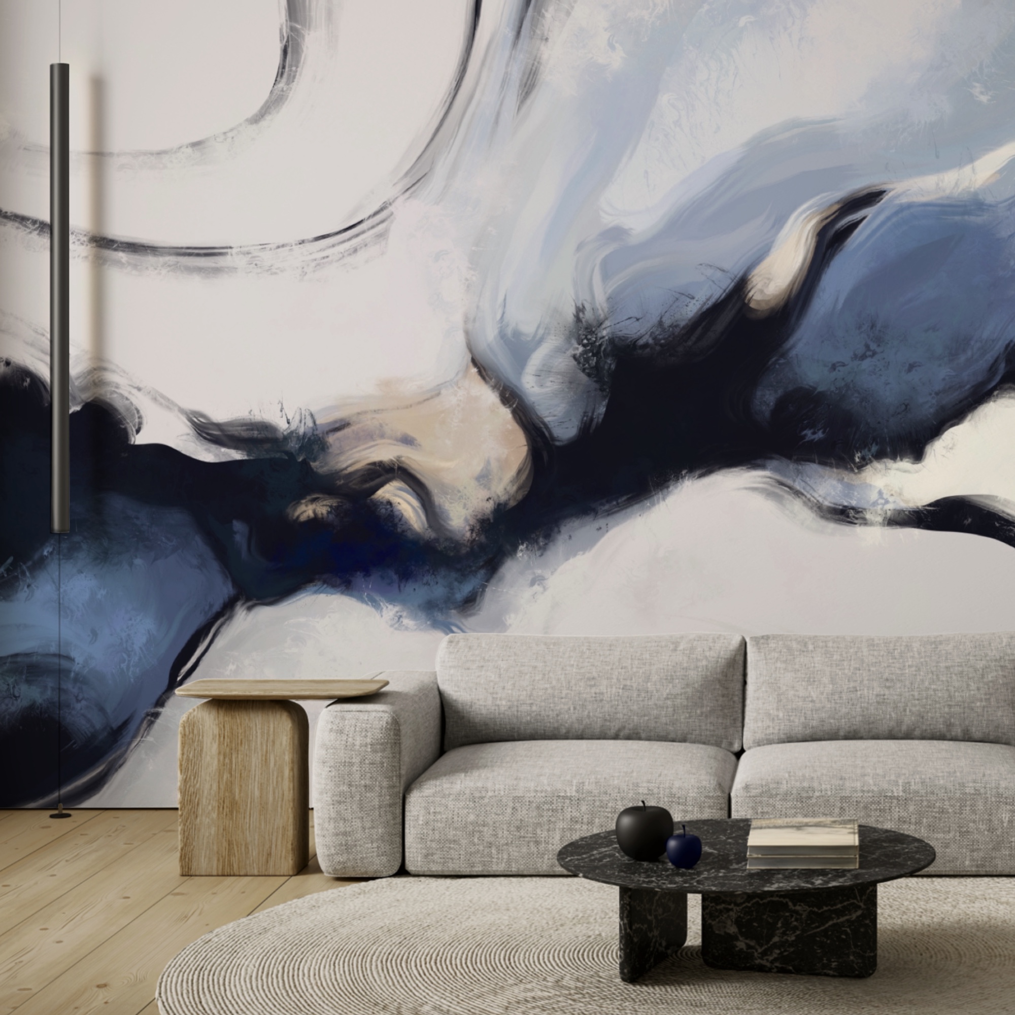 Abstraktní vlny v jemných tónech