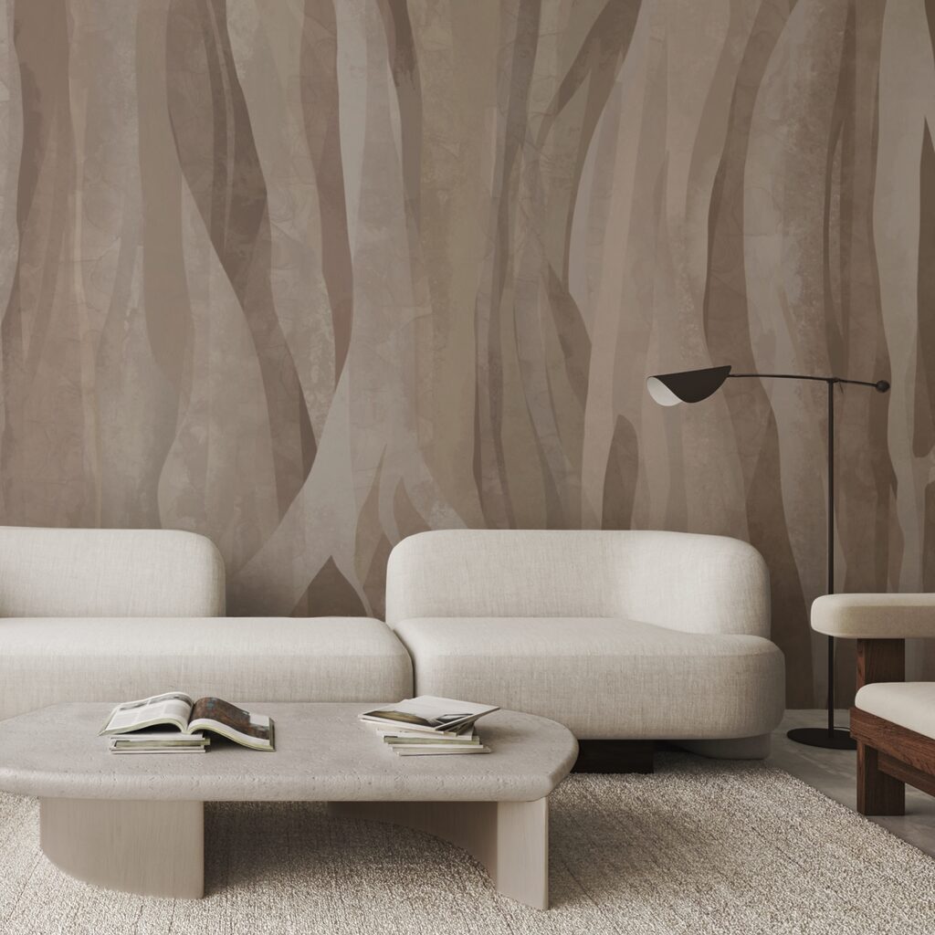 Abstraktní přírodní vzory v jemných odstínech