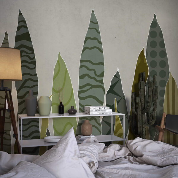 Skupina zelených listů