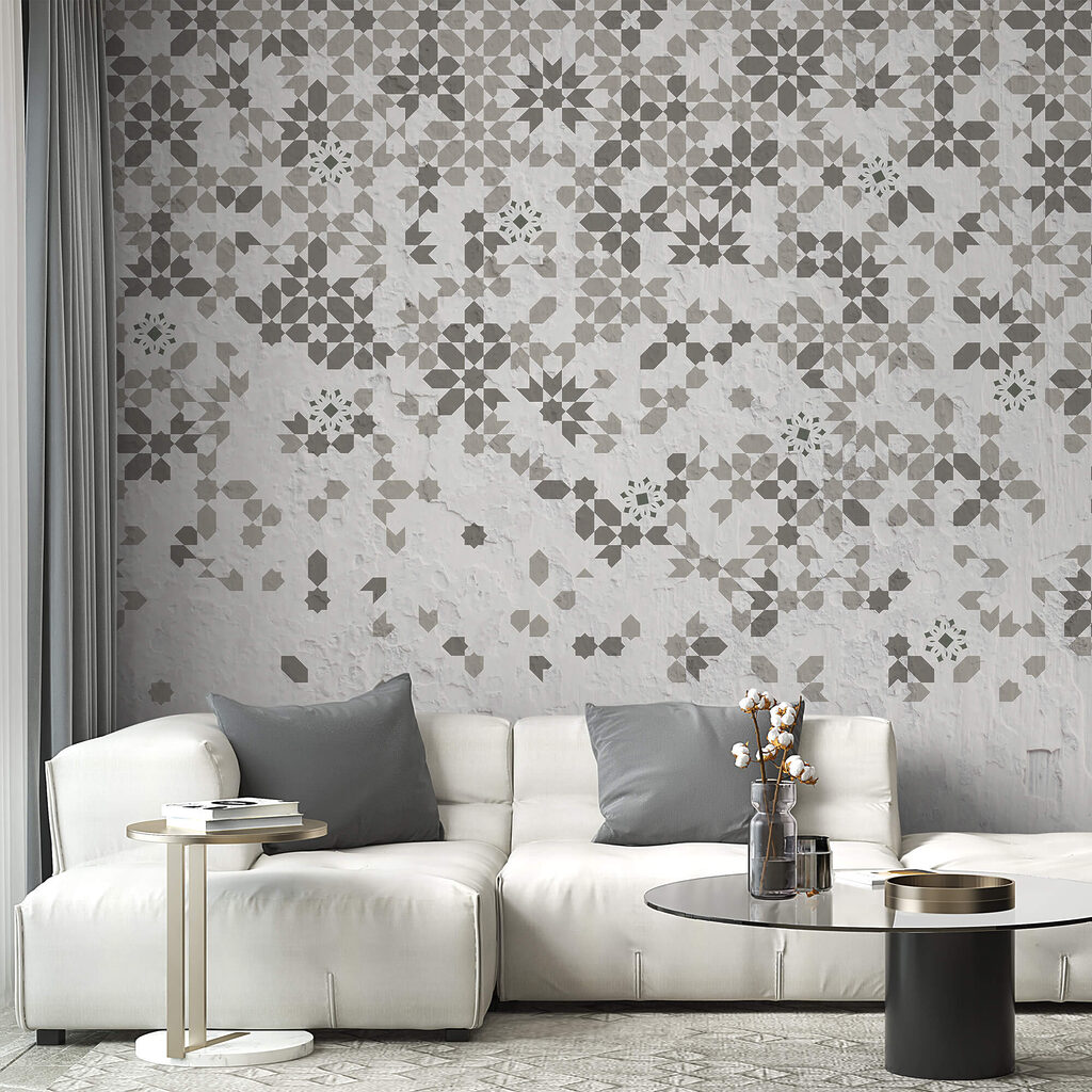 Stěna s mnoha různými vzory