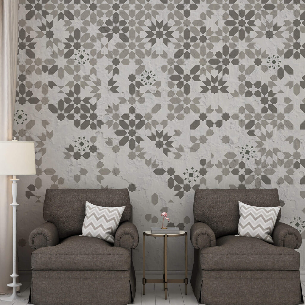 Stěna s mnoha různými vzory