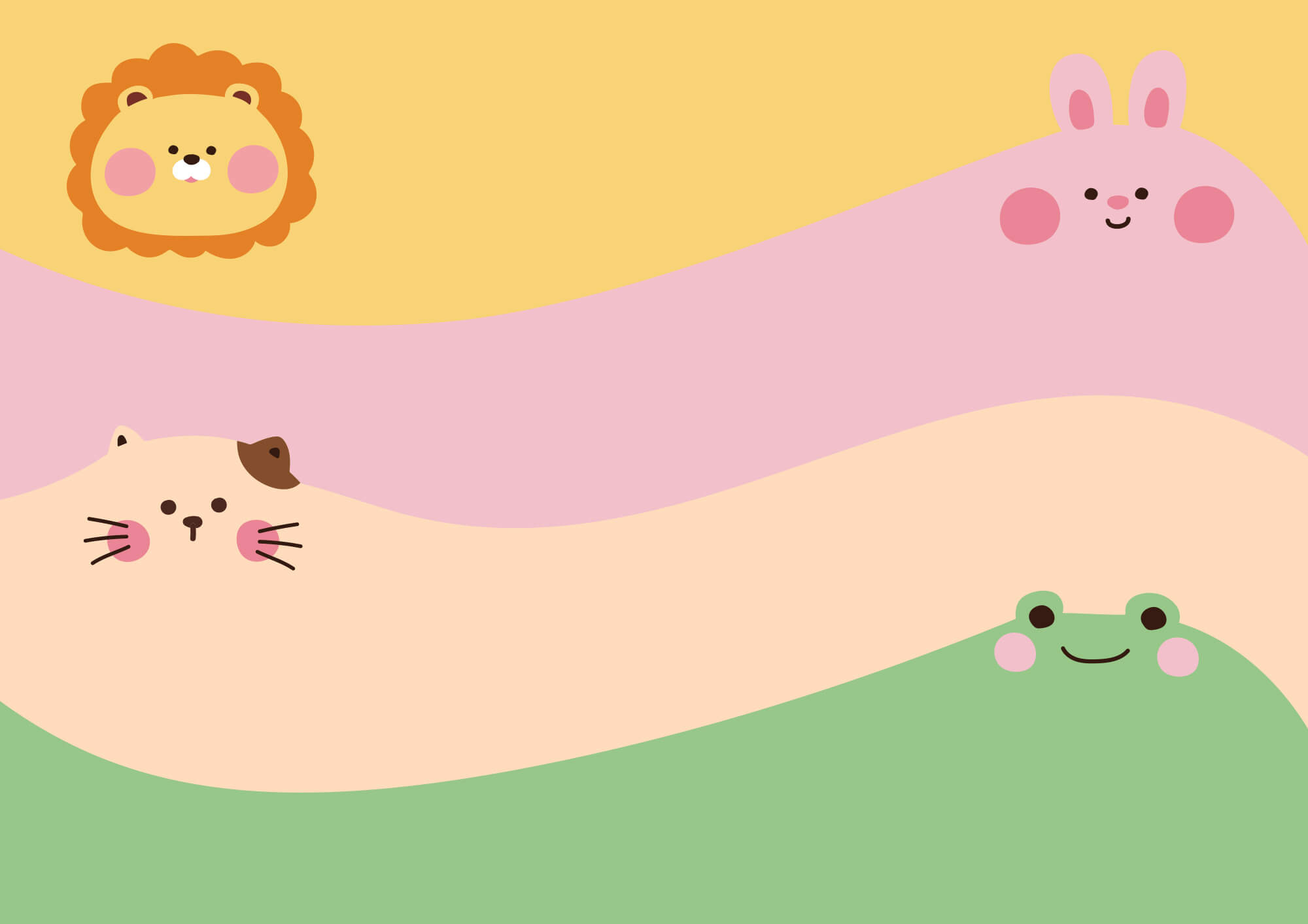 Group of animals with a lion and a lion