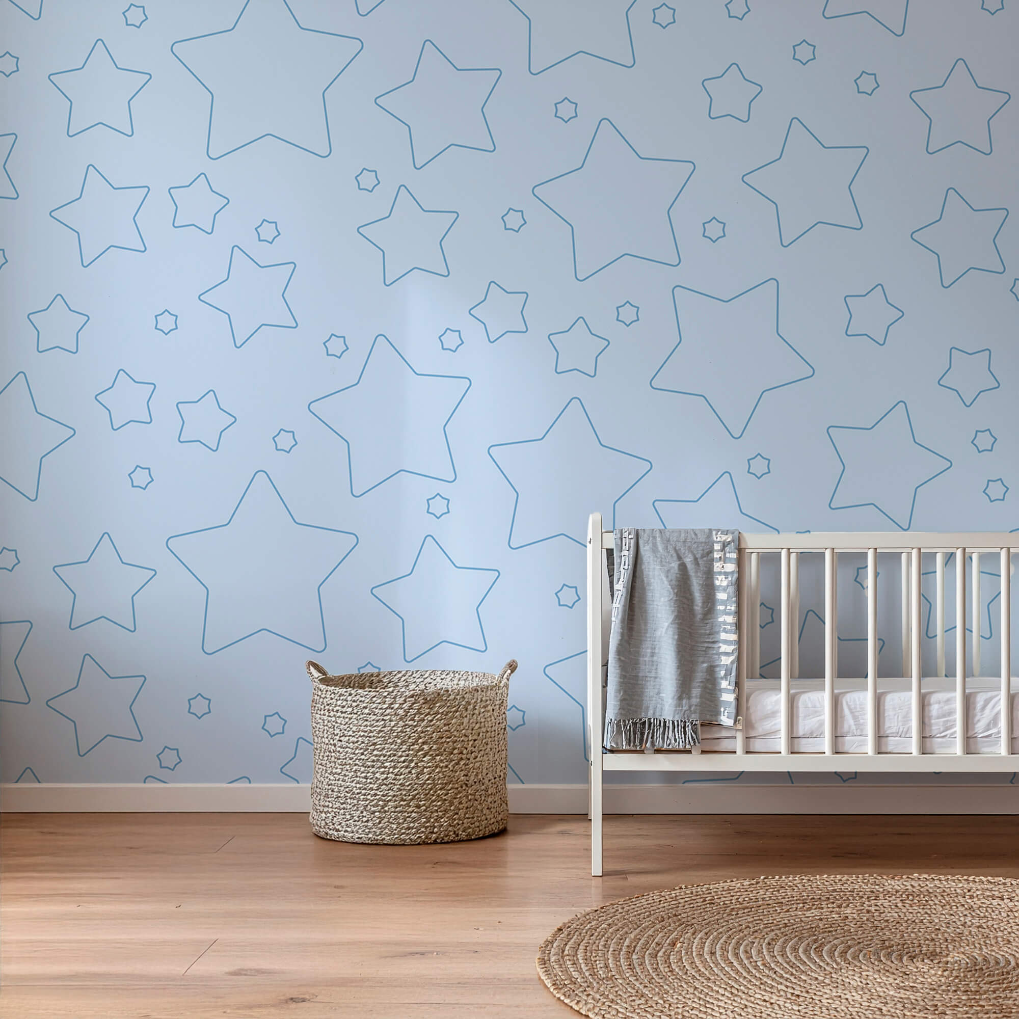 Modré pozadí s hvězdami