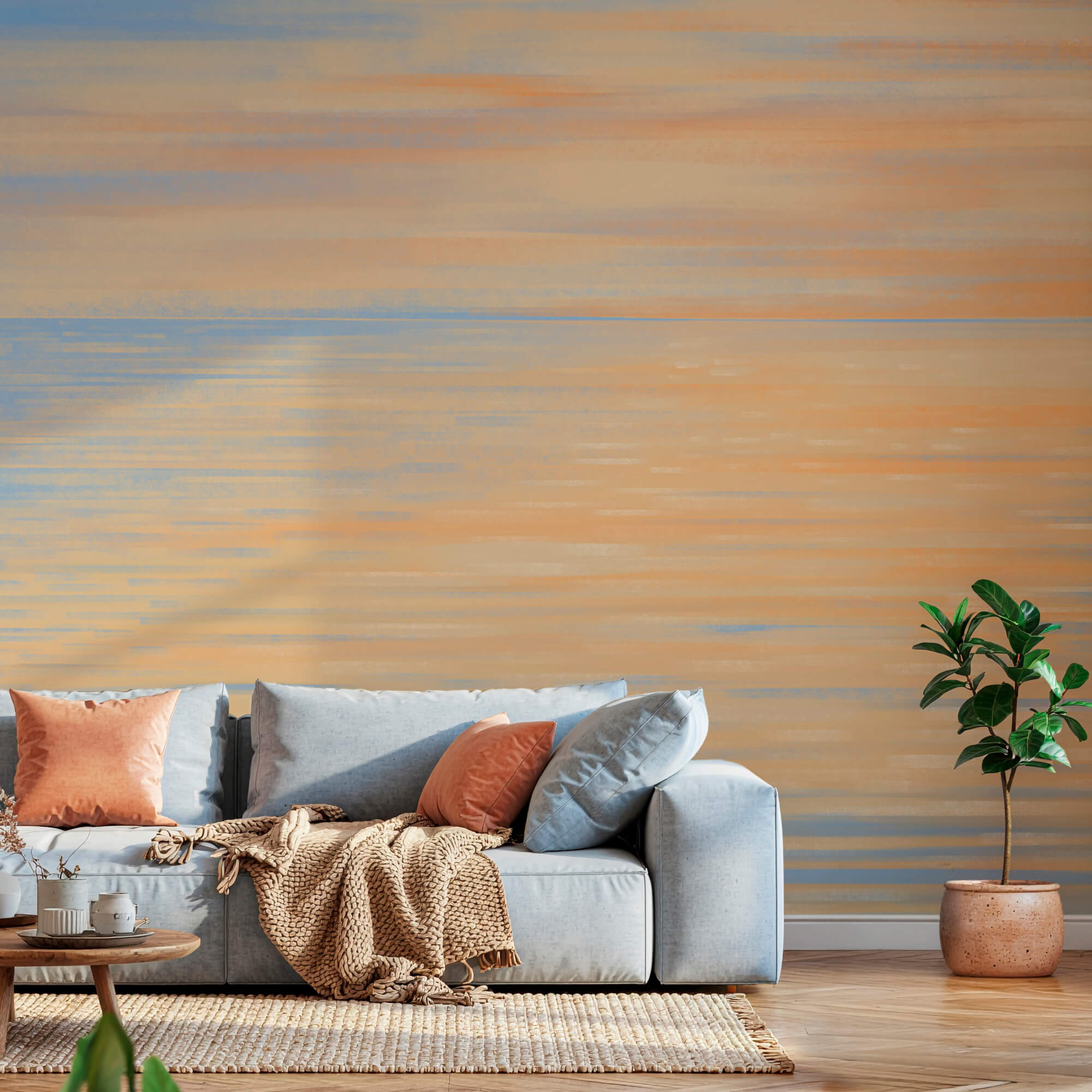 Modrá a oranžová obloha