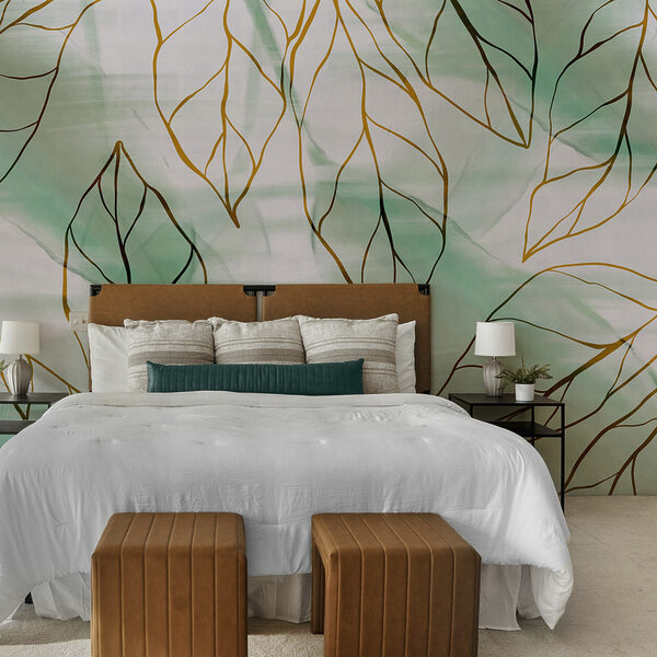 Vzor listů na látce