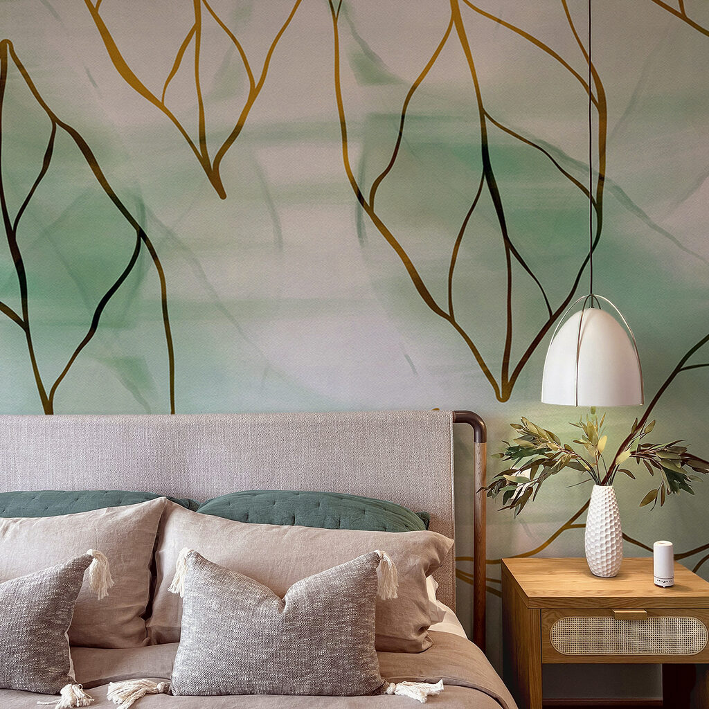 Vzor listů na látce