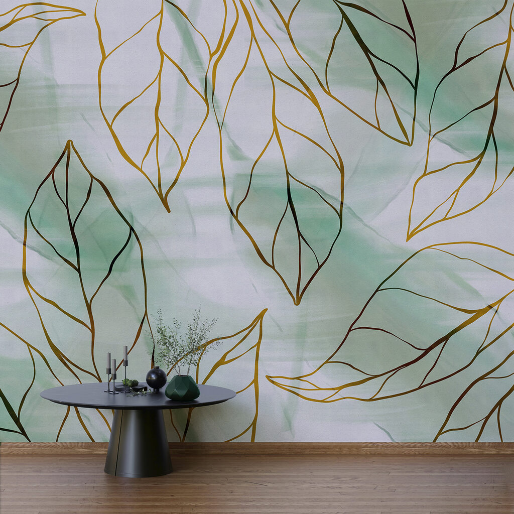 Vzor listů na látce