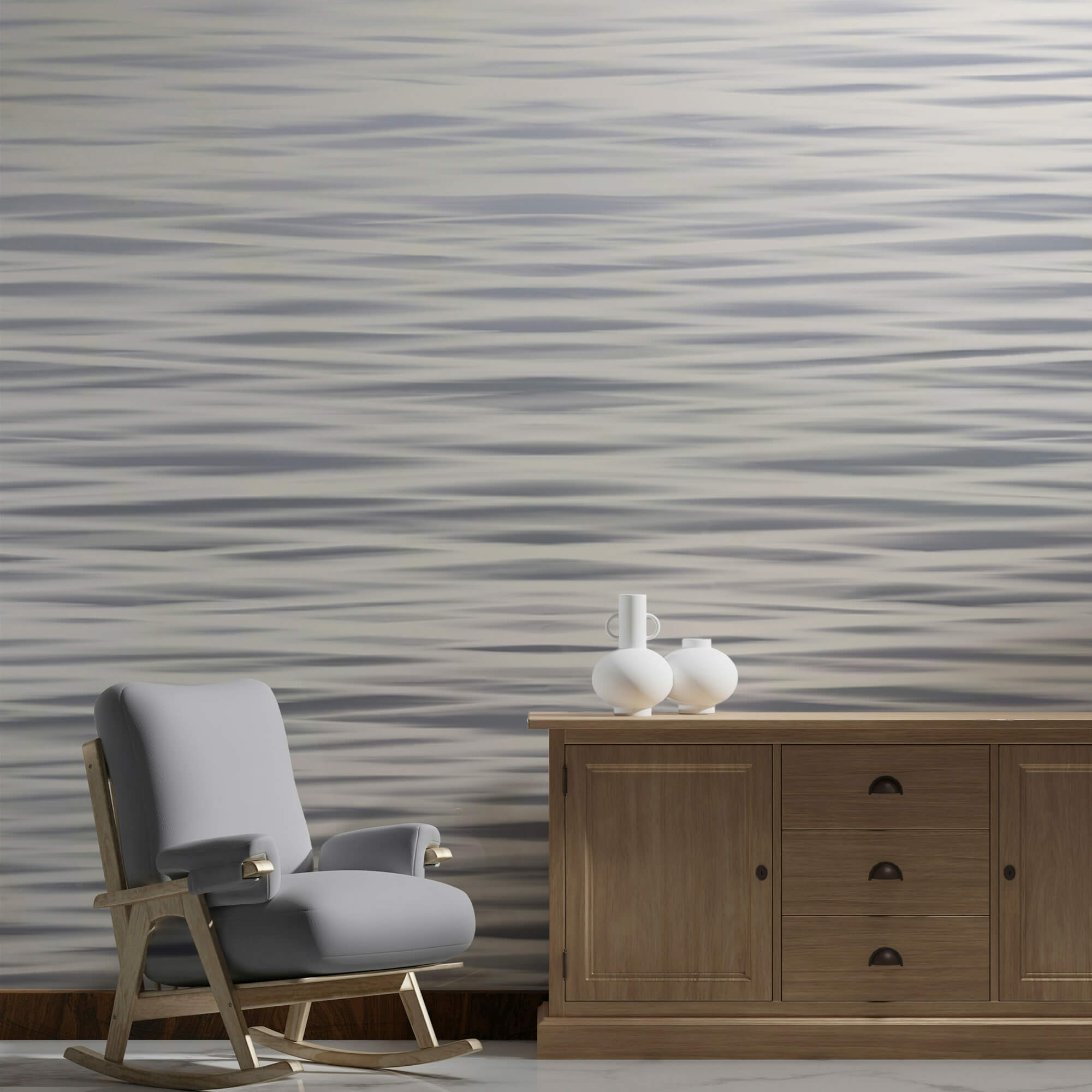 Vlny tančící na klidné hladině