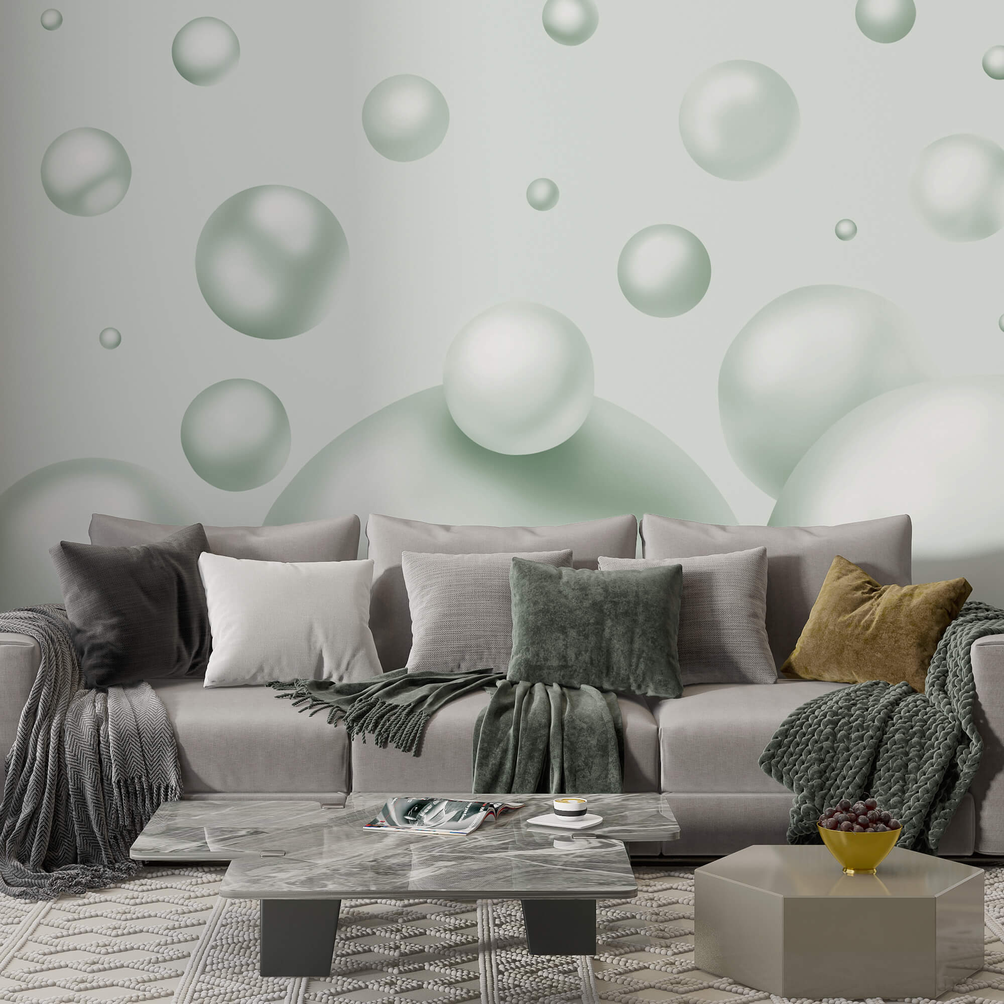 Skupina bílých kuliček