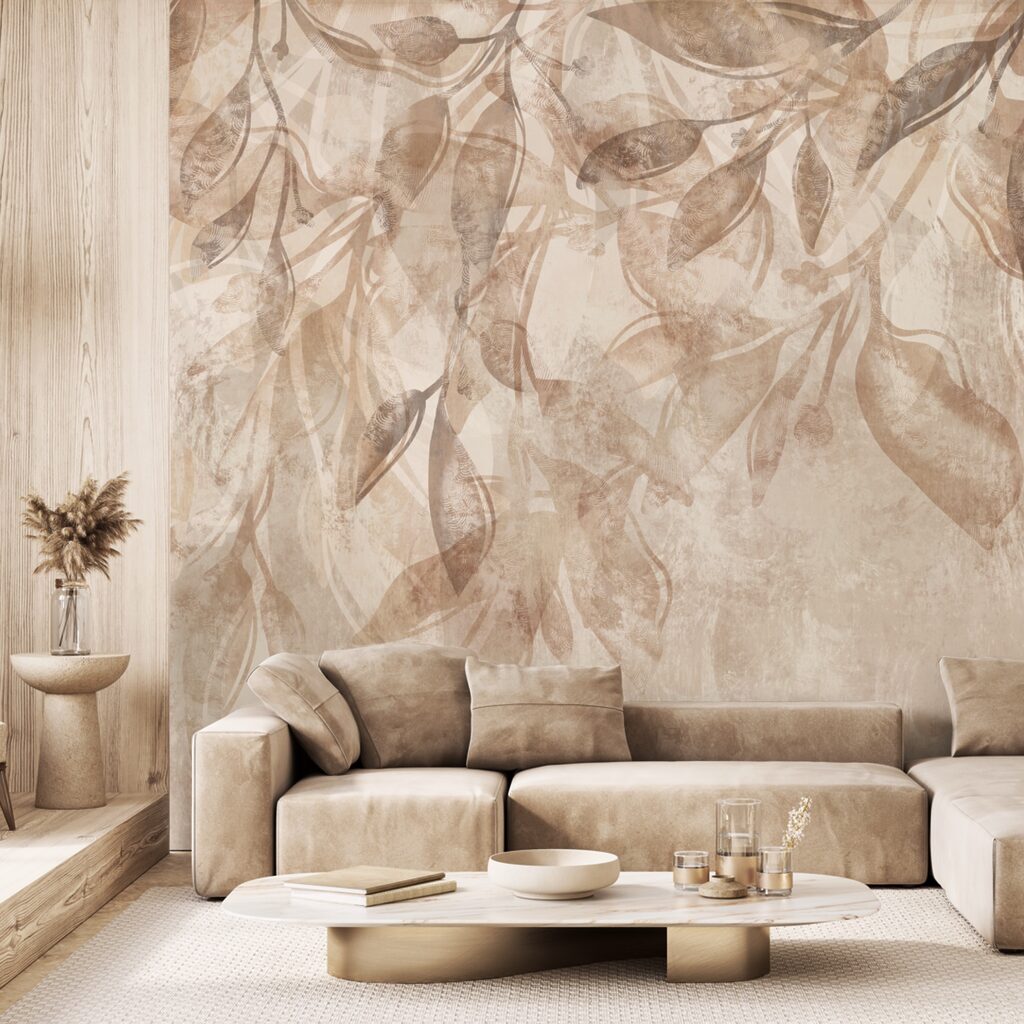 Jemné listy v měkkých tónech