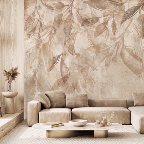 Jemné listy v měkkých tónech