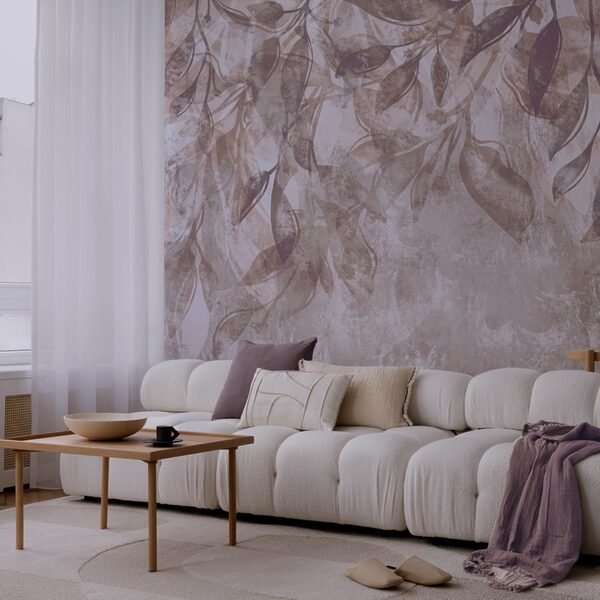 Pohybující se listí v jemných odstínech