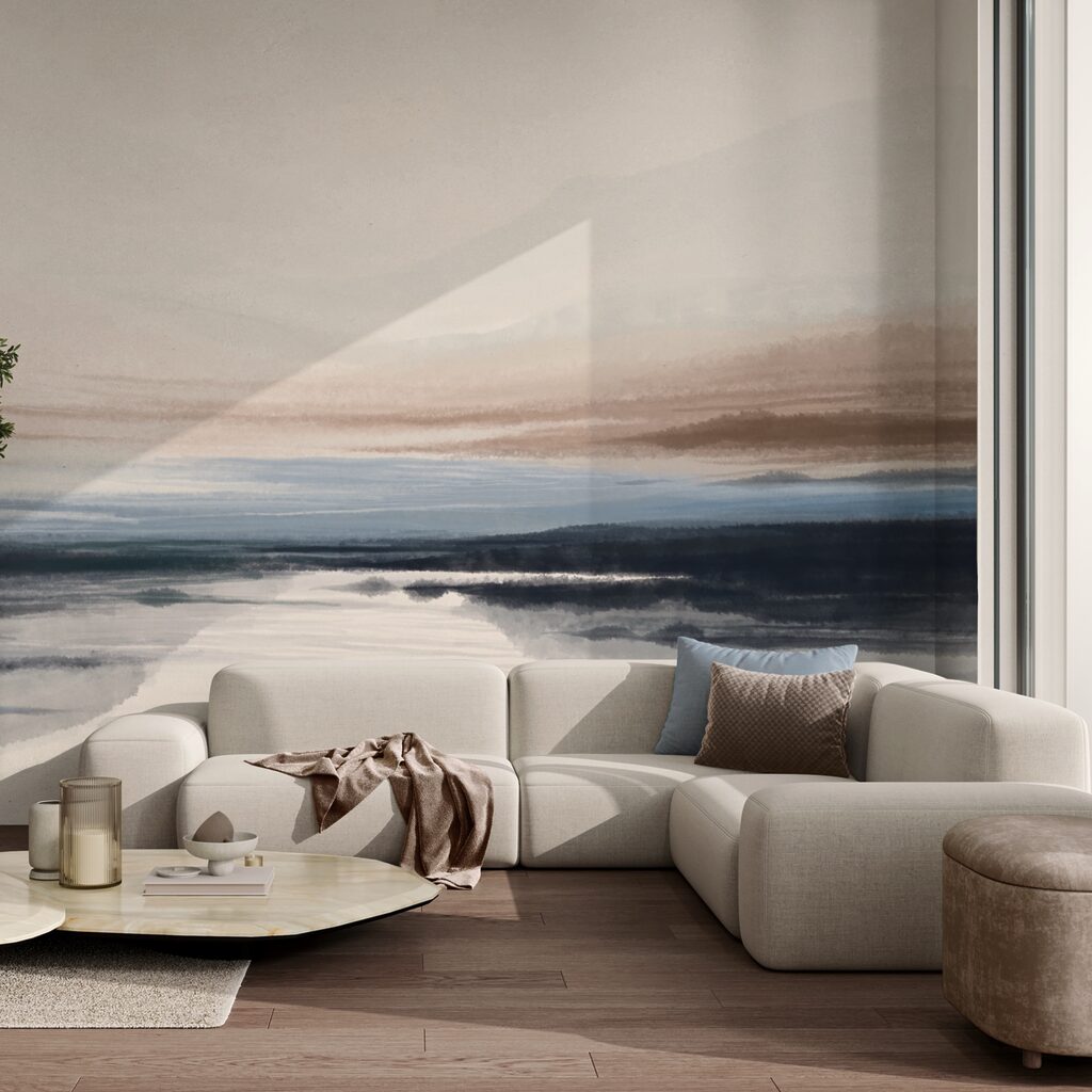 Akvarelová malba jezera Akvarelová malba jezera