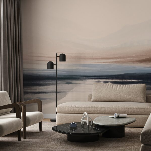 Akvarelová malba jezera Akvarelová malba jezera