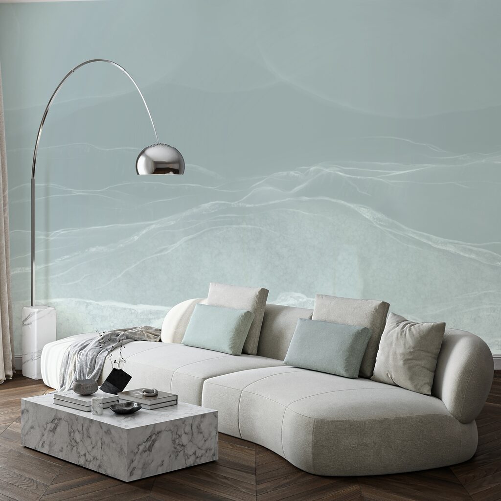 Bílá a šedá krajina