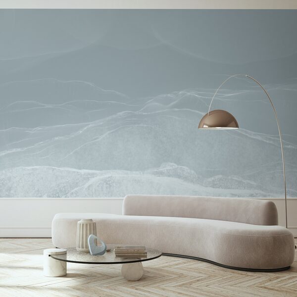 Bílá a šedá krajina