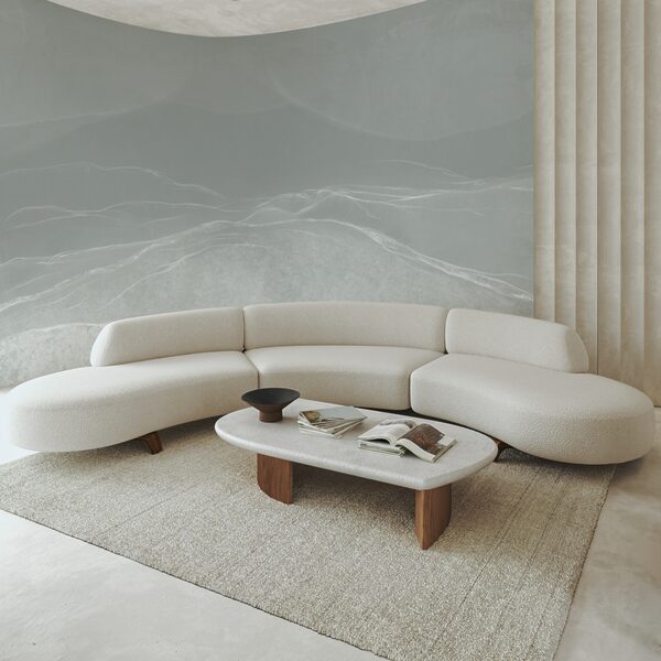 Bílá a šedá krajina