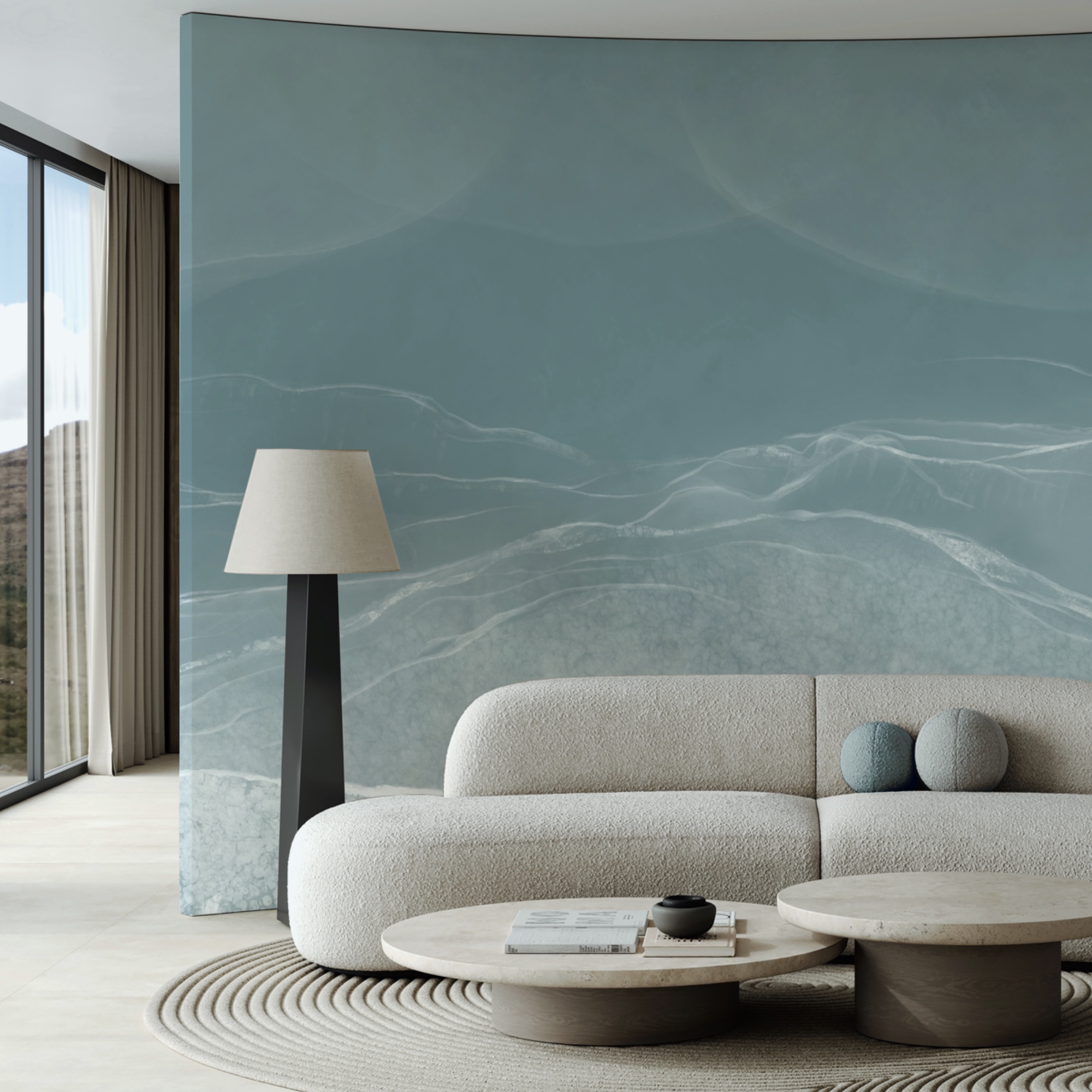 Jemné vlny v tlumených tónech