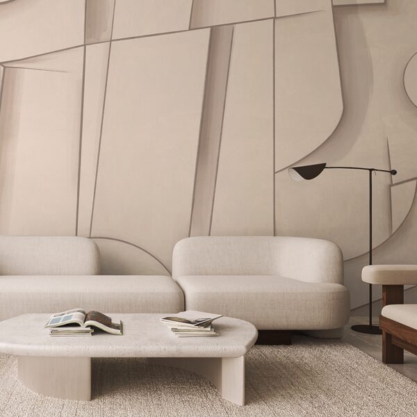 Abstraktní tvary v jemných odstínech