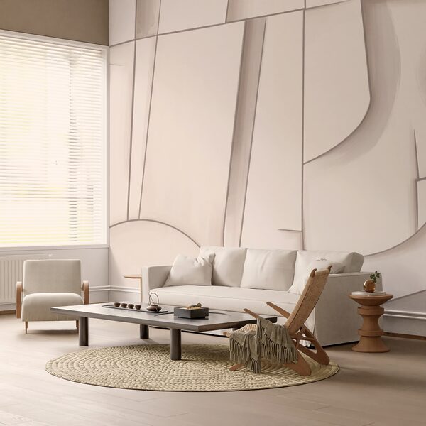 Abstraktní tvary v jemných odstínech