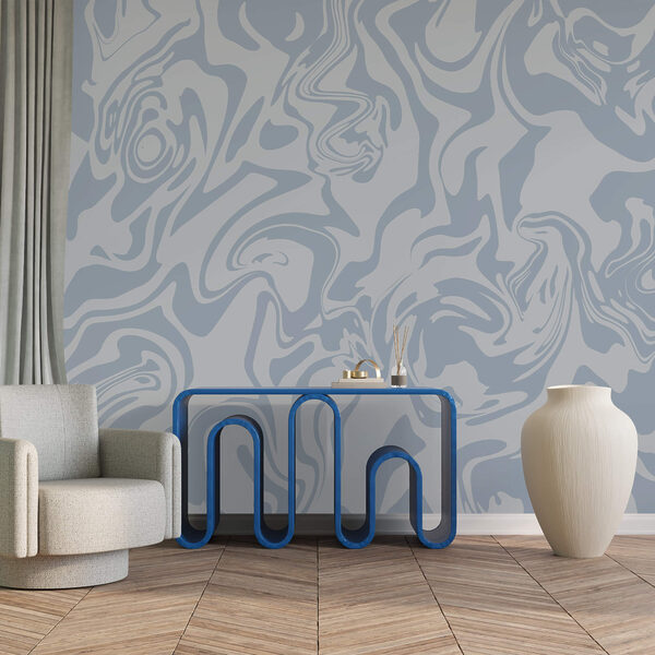 Vlny jemných modrých tónů vířící