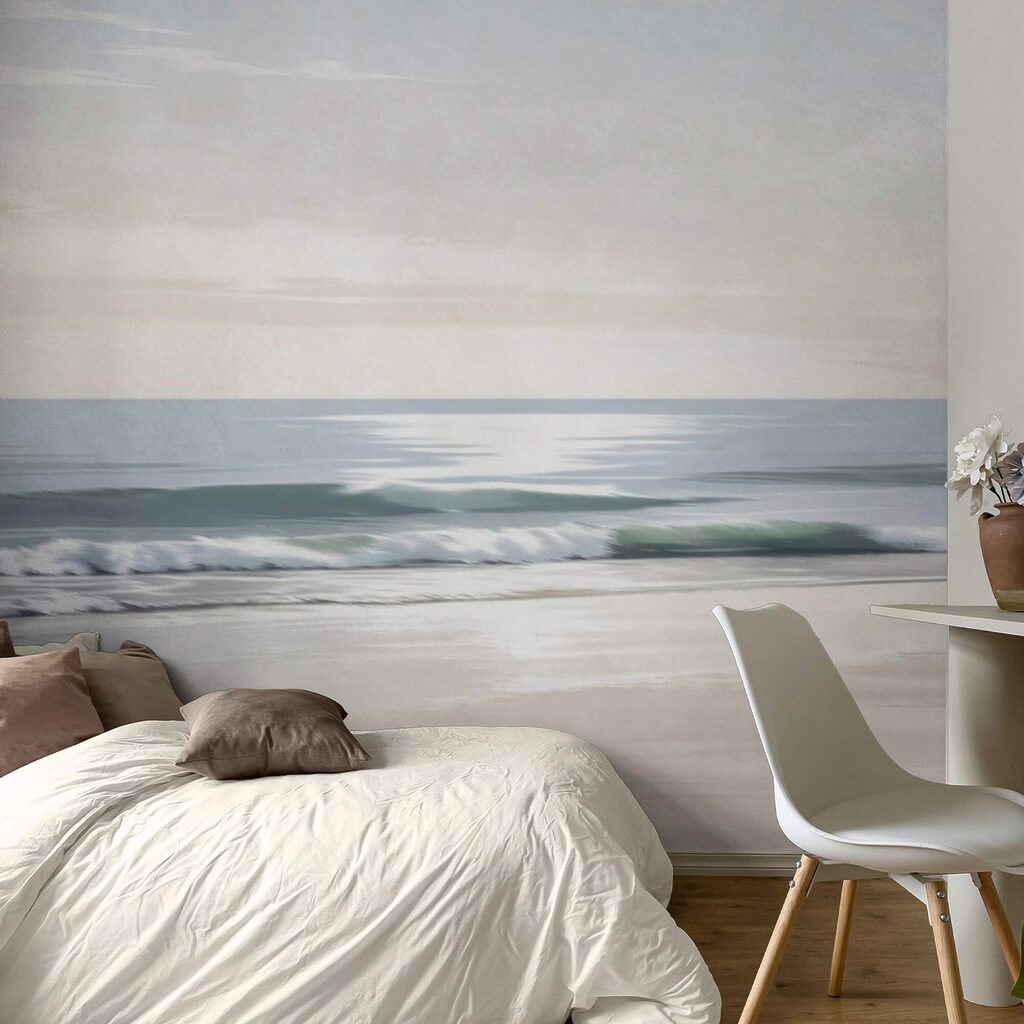 Pláž s vlnami a pískem Pláž s vlnami a pískem