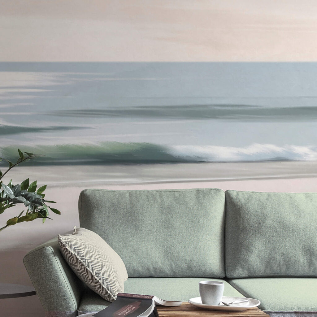 Pláž s vlnami a pískem Pláž s vlnami a pískem