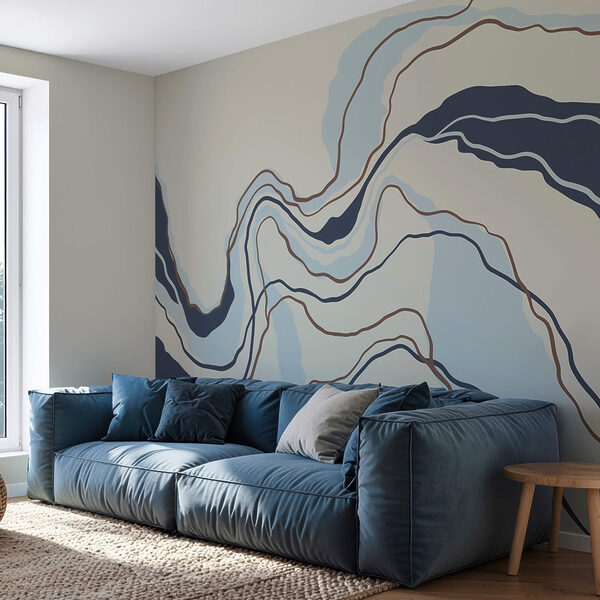 Plynulé linie v klidných odstínech