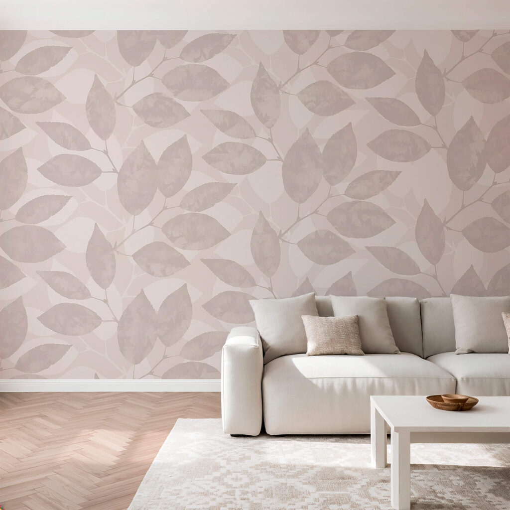 Vzor listů na bílém pozadí