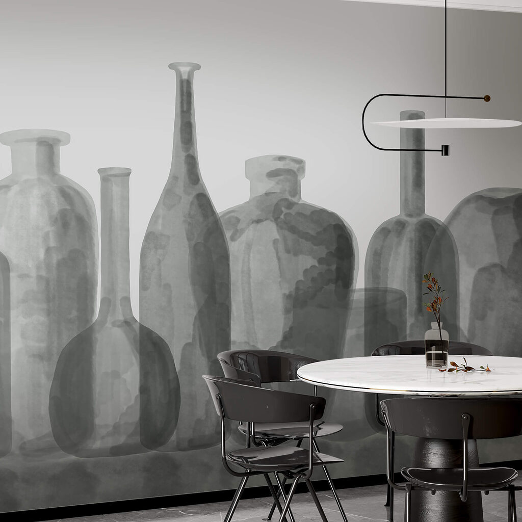 Skupina skleněných lahví