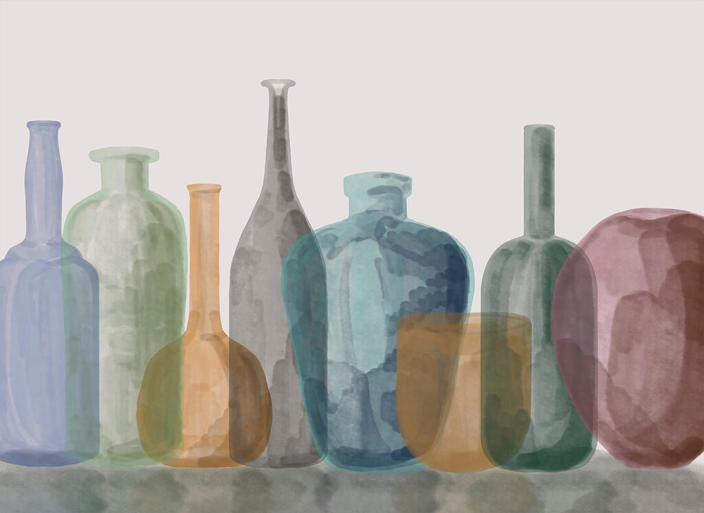 Group of glass bottles