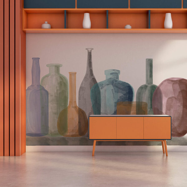 Skupina skleněných lahví