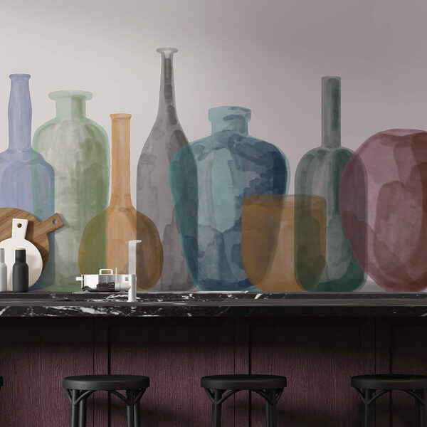 Skupina skleněných lahví