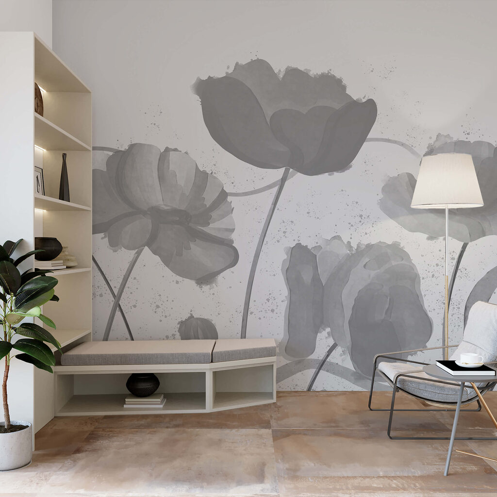 Fantaskní květiny v jemných odstínech