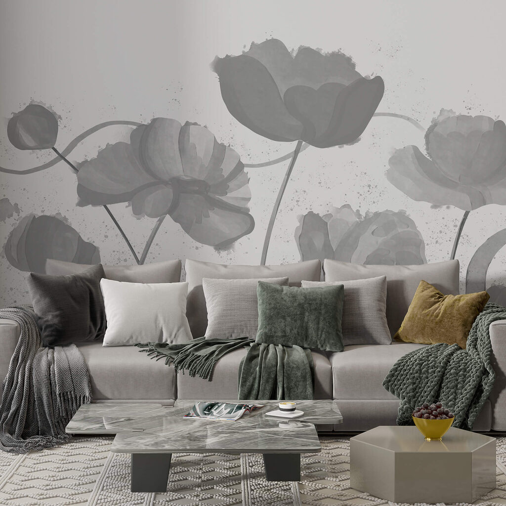 Fantaskní květiny v jemných odstínech