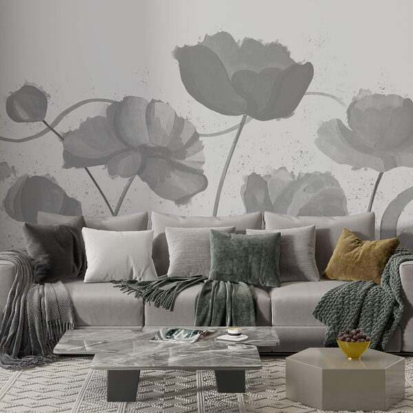 Fantaskní květiny v jemných odstínech