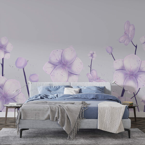 Skupina květin na bílém pozadí