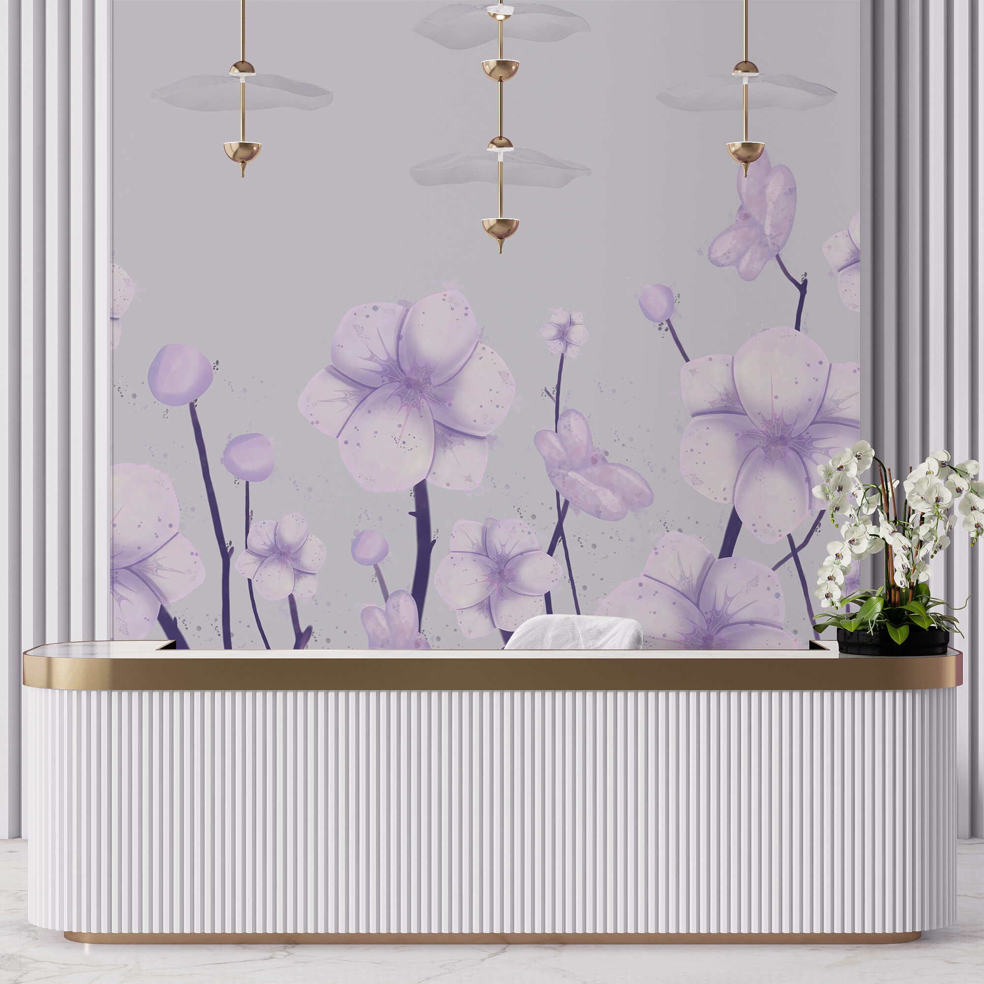 Skupina květin na bílém pozadí