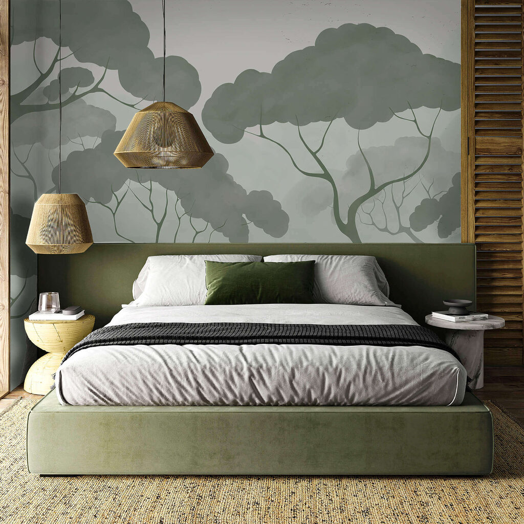 Skupina stromů se zelenými listy