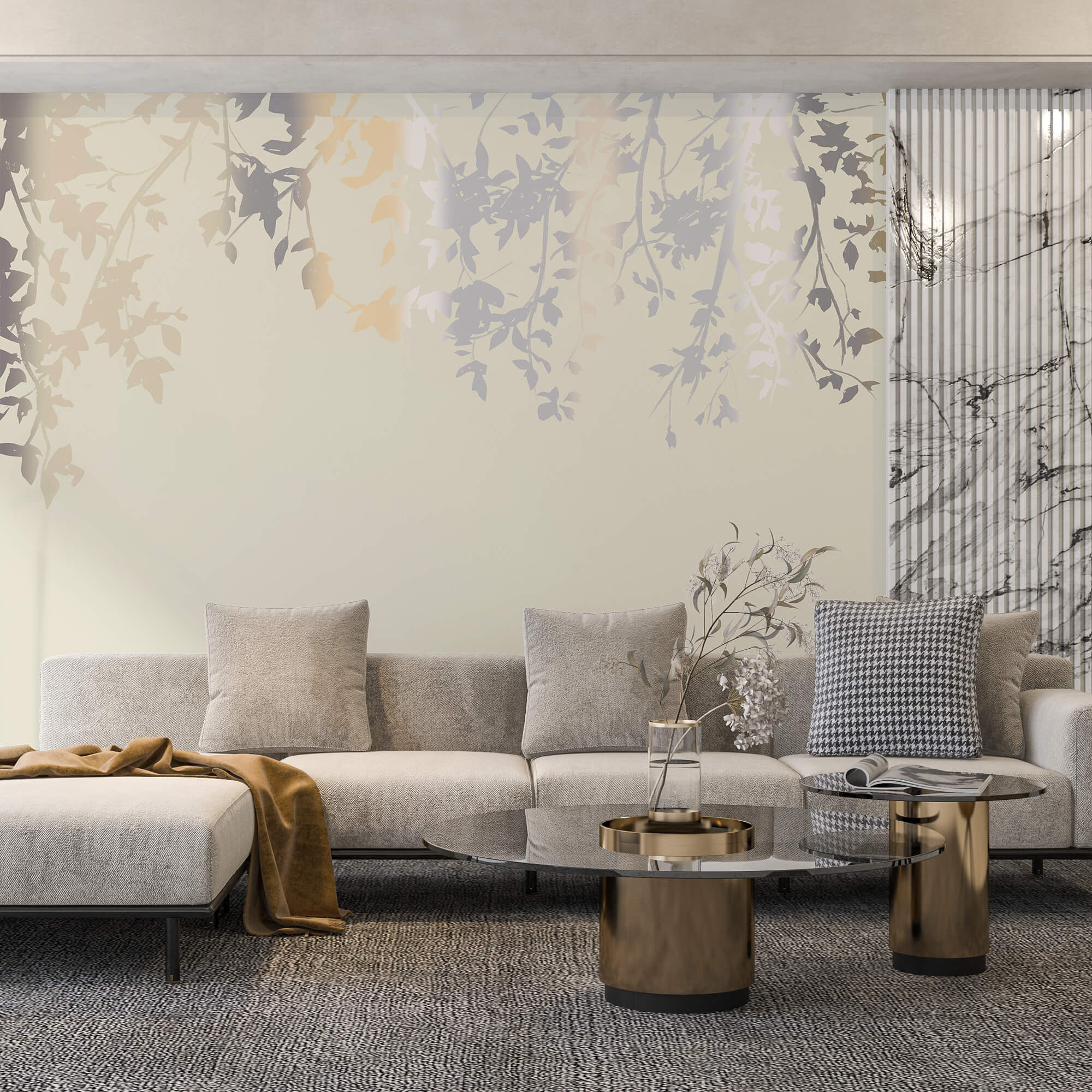 Větve stromů s listy