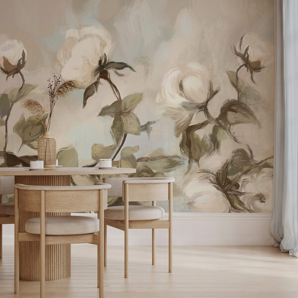 Malba bílých květů a listů Malba bílých květů a listů